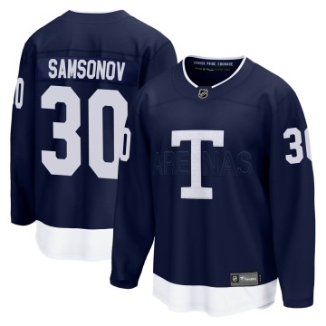 Breakaway Fanatics Branded Men's Ilya Samsonov Toronto Maple Leafs 2022 Heritage Classic Jersey - Navy