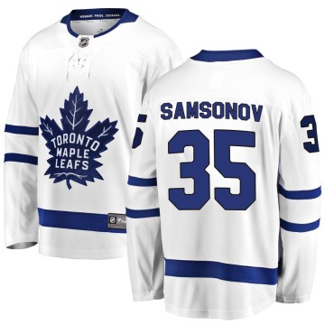Breakaway Fanatics Branded Men's Ilya Samsonov Toronto Maple Leafs Away Jersey - White