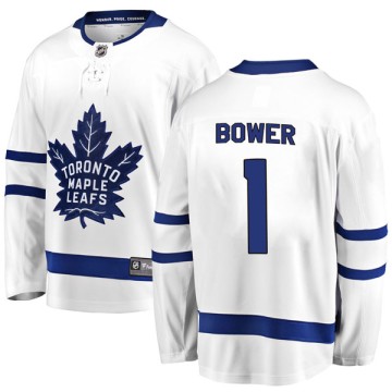 Breakaway Fanatics Branded Men's Johnny Bower Toronto Maple Leafs Away Jersey - White