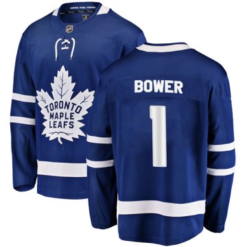 Breakaway Fanatics Branded Men's Johnny Bower Toronto Maple Leafs Home Jersey - Blue