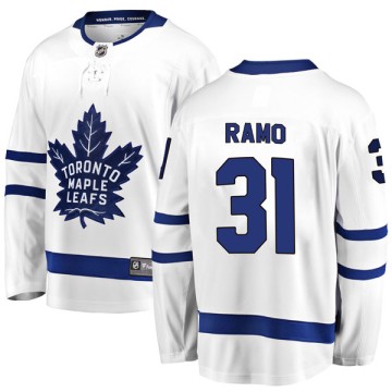 Breakaway Fanatics Branded Men's Karri Ramo Toronto Maple Leafs Away Jersey - White
