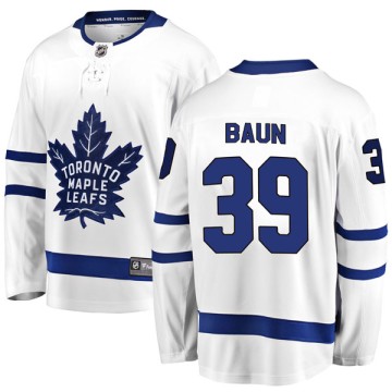Breakaway Fanatics Branded Men's Kyle Baun Toronto Maple Leafs Away Jersey - White