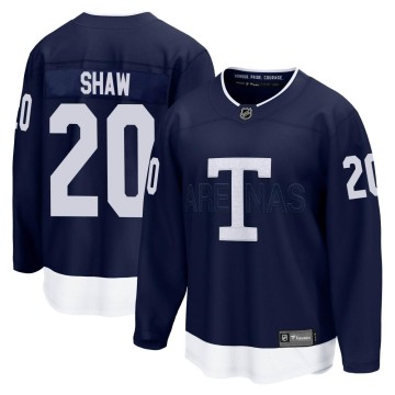 Breakaway Fanatics Branded Men's Logan Shaw Toronto Maple Leafs 2022 Heritage Classic Jersey - Navy