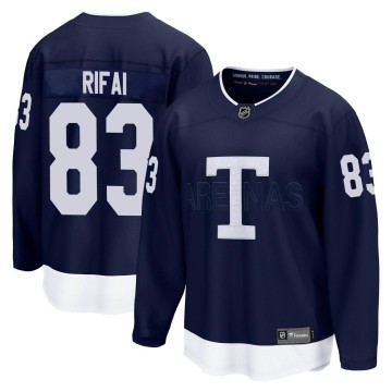 Breakaway Fanatics Branded Men's Marshall Rifai Toronto Maple Leafs 2022 Heritage Classic Jersey - Navy