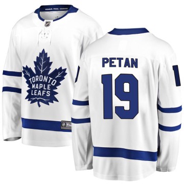 Breakaway Fanatics Branded Men's Nic Petan Toronto Maple Leafs Away Jersey - White