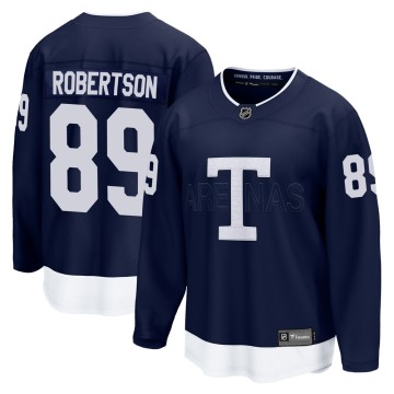 Breakaway Fanatics Branded Men's Nicholas Robertson Toronto Maple Leafs 2022 Heritage Classic Jersey - Navy