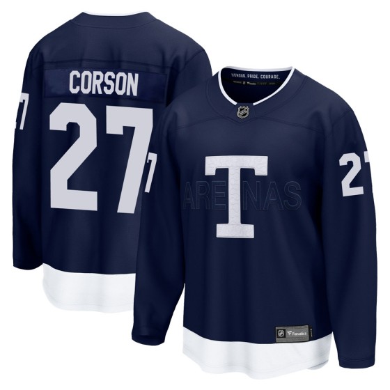 Breakaway Fanatics Branded Men's Shayne Corson Toronto Maple Leafs 2022 Heritage Classic Jersey - Navy