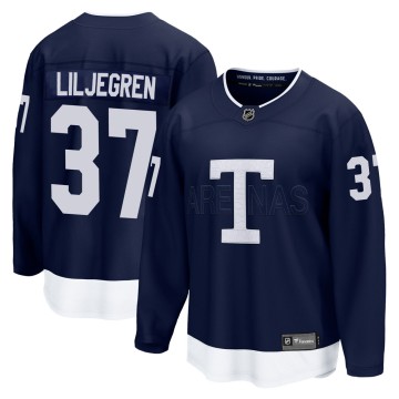Breakaway Fanatics Branded Men's Timothy Liljegren Toronto Maple Leafs 2022 Heritage Classic Jersey - Navy