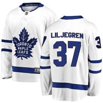Breakaway Fanatics Branded Men's Timothy Liljegren Toronto Maple Leafs Away Jersey - White