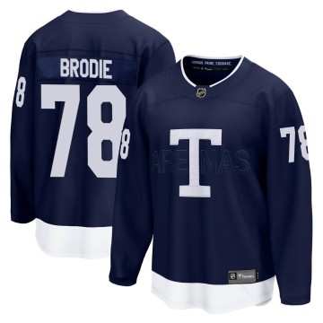 Breakaway Fanatics Branded Men's TJ Brodie Toronto Maple Leafs 2022 Heritage Classic Jersey - Navy