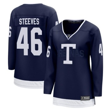 Breakaway Fanatics Branded Women's Alex Steeves Toronto Maple Leafs 2022 Heritage Classic Jersey - Navy