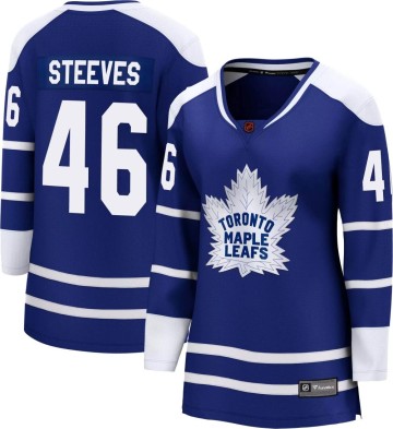 Breakaway Fanatics Branded Women's Alex Steeves Toronto Maple Leafs Special Edition 2.0 Jersey - Royal