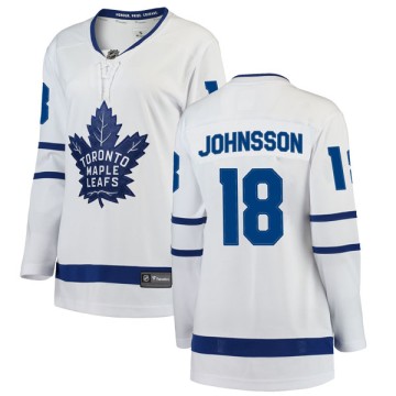 Breakaway Fanatics Branded Women's Andreas Johnsson Toronto Maple Leafs Away Jersey - White