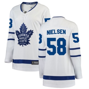 Breakaway Fanatics Branded Women's Andrew Nielsen Toronto Maple Leafs Away Jersey - White