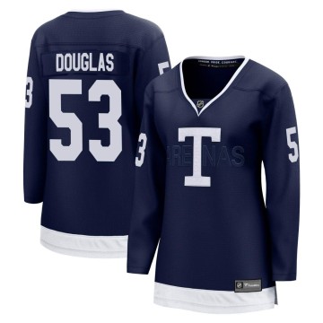 Breakaway Fanatics Branded Women's Curtis Douglas Toronto Maple Leafs 2022 Heritage Classic Jersey - Navy