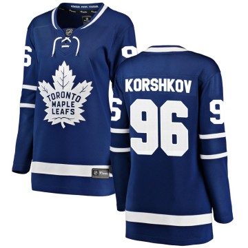 Breakaway Fanatics Branded Women's Egor Korshkov Toronto Maple Leafs Home Jersey - Blue