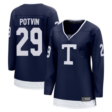 Breakaway Fanatics Branded Women's Felix Potvin Toronto Maple Leafs 2022 Heritage Classic Jersey - Navy