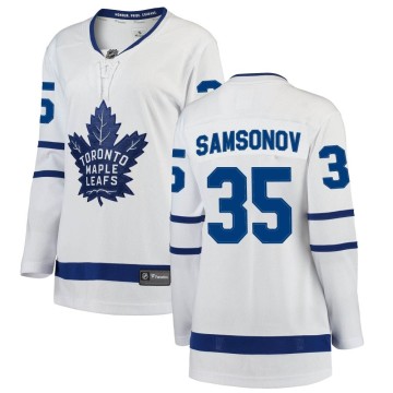 Breakaway Fanatics Branded Women's Ilya Samsonov Toronto Maple Leafs Away Jersey - White