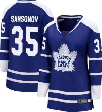 Breakaway Fanatics Branded Women's Ilya Samsonov Toronto Maple Leafs Special Edition 2.0 Jersey - Royal