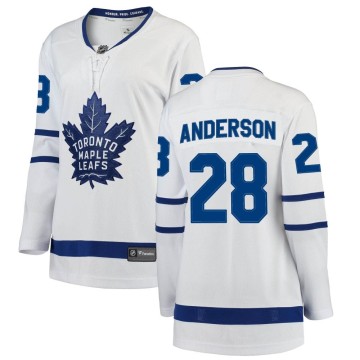 Breakaway Fanatics Branded Women's Joey Anderson Toronto Maple Leafs Away Jersey - White