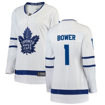 Breakaway Fanatics Branded Women's Johnny Bower Toronto Maple Leafs Away Jersey - White
