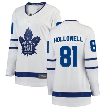 Breakaway Fanatics Branded Women's Mac Hollowell Toronto Maple Leafs Away Jersey - White