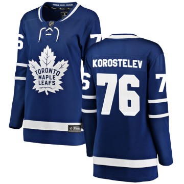 Breakaway Fanatics Branded Women's Nikita Korostelev Toronto Maple Leafs Home Jersey - Blue