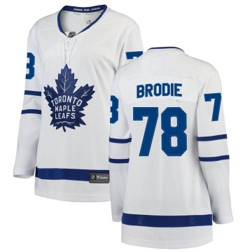 Breakaway Fanatics Branded Women's TJ Brodie Toronto Maple Leafs Away Jersey - White