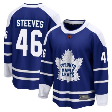 Breakaway Fanatics Branded Youth Alex Steeves Toronto Maple Leafs Special Edition 2.0 Jersey - Royal