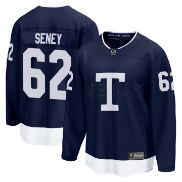 Breakaway Fanatics Branded Youth Brett Seney Toronto Maple Leafs 2022 Heritage Classic Jersey - Navy