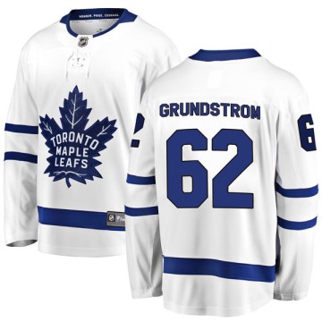 Breakaway Fanatics Branded Youth Carl Grundstrom Toronto Maple Leafs Away Jersey - White
