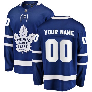 Breakaway Fanatics Branded Youth Custom Toronto Maple Leafs Custom Home Jersey - Blue