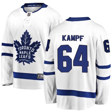 Breakaway Fanatics Branded Youth David Kampf Toronto Maple Leafs Away Jersey - White