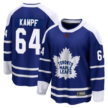 Breakaway Fanatics Branded Youth David Kampf Toronto Maple Leafs Special Edition 2.0 Jersey - Royal