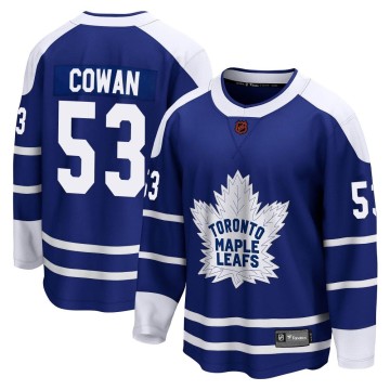 Breakaway Fanatics Branded Youth Easton Cowan Toronto Maple Leafs Special Edition 2.0 Jersey - Royal