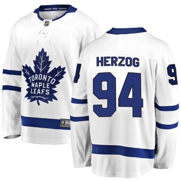 Breakaway Fanatics Branded Youth Fabrice Herzog Toronto Maple Leafs Away Jersey - White