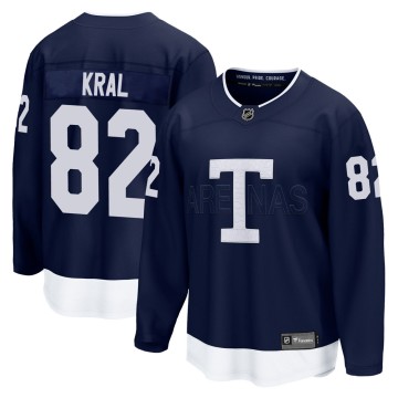 Breakaway Fanatics Branded Youth Filip Kral Toronto Maple Leafs 2022 Heritage Classic Jersey - Navy