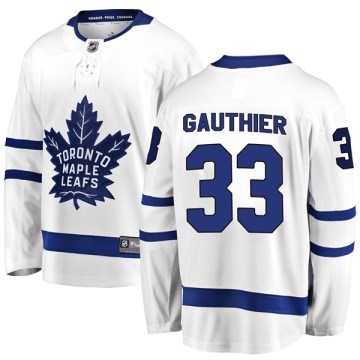 Breakaway Fanatics Branded Youth Frederik Gauthier Toronto Maple Leafs Away Jersey - White