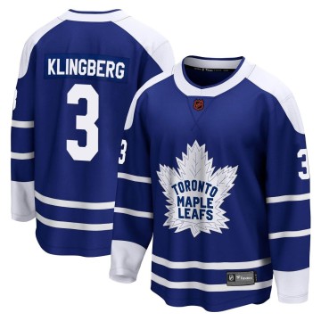 Breakaway Fanatics Branded Youth John Klingberg Toronto Maple Leafs Special Edition 2.0 Jersey - Royal