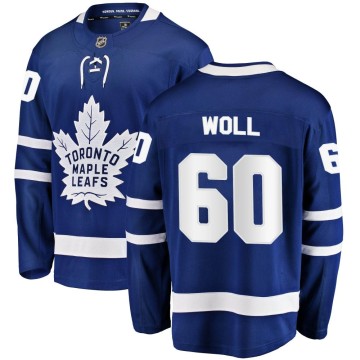 Breakaway Fanatics Branded Youth Joseph Woll Toronto Maple Leafs Home Jersey - Blue