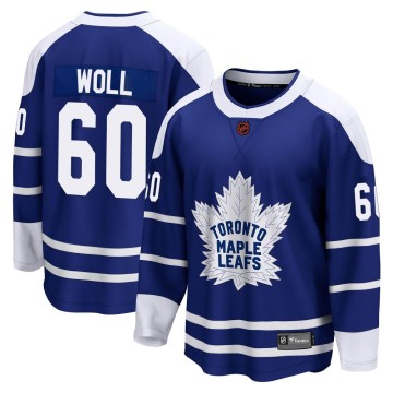 Breakaway Fanatics Branded Youth Joseph Woll Toronto Maple Leafs Special Edition 2.0 Jersey - Royal