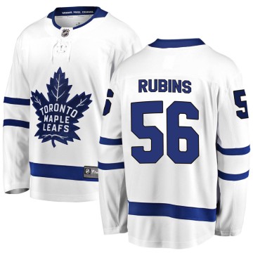 Breakaway Fanatics Branded Youth Kristians Rubins Toronto Maple Leafs Away Jersey - White