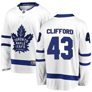 Breakaway Fanatics Branded Youth Kyle Clifford Toronto Maple Leafs Away Jersey - White