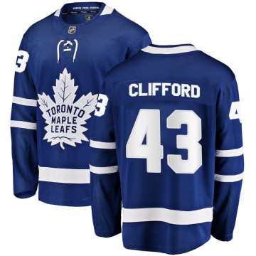 Breakaway Fanatics Branded Youth Kyle Clifford Toronto Maple Leafs Home Jersey - Blue