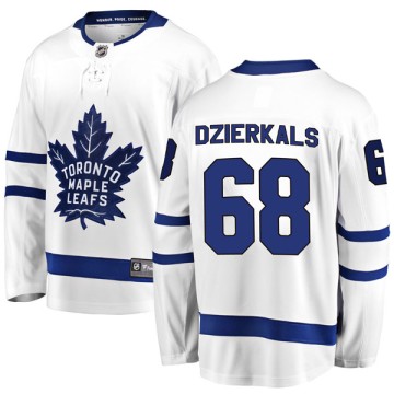 Breakaway Fanatics Branded Youth Martins Dzierkals Toronto Maple Leafs Away Jersey - White
