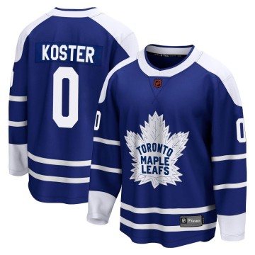 Breakaway Fanatics Branded Youth Michael Koster Toronto Maple Leafs Special Edition 2.0 Jersey - Royal