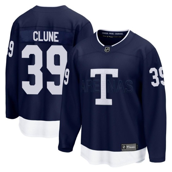 Breakaway Fanatics Branded Youth Rich Clune Toronto Maple Leafs 2022 Heritage Classic Jersey - Navy