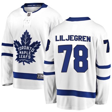Breakaway Fanatics Branded Youth Timothy Liljegren Toronto Maple Leafs Away Jersey - White