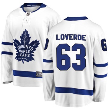 Breakaway Fanatics Branded Youth Vincent LoVerde Toronto Maple Leafs Away Jersey - White